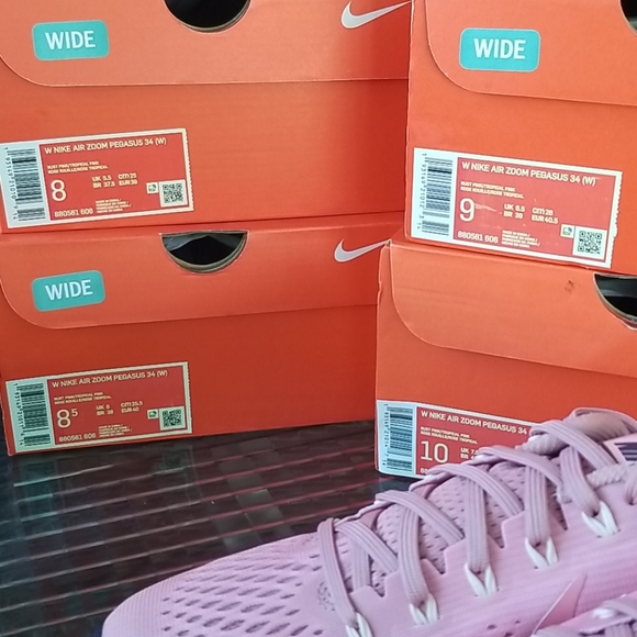 Nike Air Zoom Pegasus 34 Running Wide Width Pink - Picture 8 of 10
